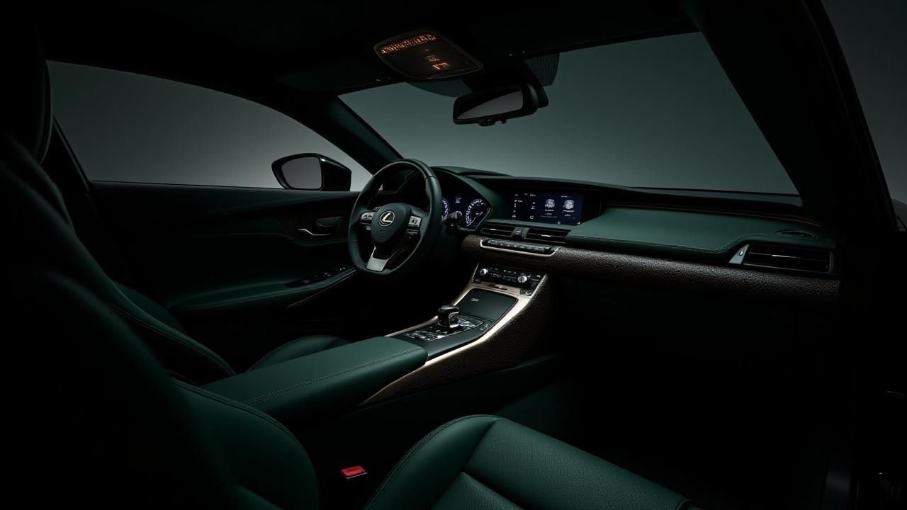 豪華なカスタムインテリアを備えた高級セダン